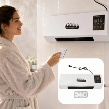 Heater and Air Conditioner 2-in-1 Wall Mounted Heater Cooler Ductless Air Conditioner 6-Hour Timer Climate Control Single