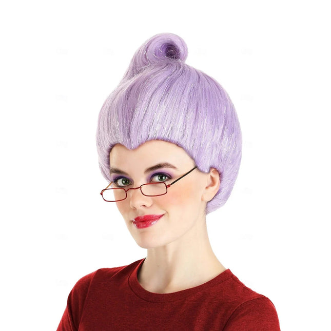 HAIRJOY Women  Synthetic Hair Wig Short Light Purple Fairy Godmother Costume Wig   for Carvinal Cosplay Costume