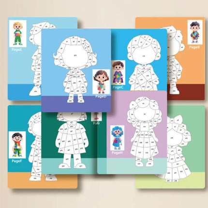 Paper 3D Geometric Sticker Books Educational Handmade DIY Paste Material Kit Montessori Cartoon Animals Sticker Book
