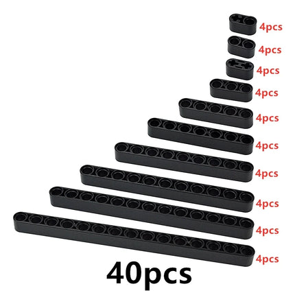 Compatible 32316 60483 Thick Hole Arm Beam Liftarm Set  Technical Creative Parts MOC Brick Car Truck Accessories Building Blocks