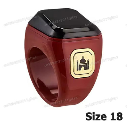 2025 IQibla Smart Zikr Ring Praise Tasbih Tally Electronic Digital Counter for Muslims Prayer Time Vibration Reminder Waterproof