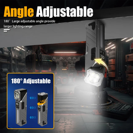 Portable LED Handheld RGB Flashlight Rechargeable EDC Pocket Clip Light with Magnet Waterproof Outdoor Camping Fishing Torch