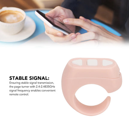 Phone Remote Control  Comfortable To Wear  Page Turner 10m Distance 3 Buttons Ergonomic for Watching Shot Video