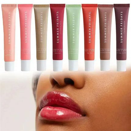 Summer Friday's Vanilla Beige Lip Balm Moisturizing Transparent Lipstick Set Smooth Soft Tube Mirror Lip Gloss Lip Makeup