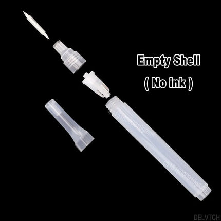 3/5/10Pcs Set Transparent Empty Marker Pen Handle Shell Soft Brush Tip Blank Tube Refillable Ink Acrylic Paint Pen Accessories
