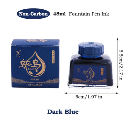 4 Colors Non-Carbon 48ml Bottle Fountain Pen Ink,Black, Blue, Red,Dark Blue,Non-Erasable, Office And School Supplies