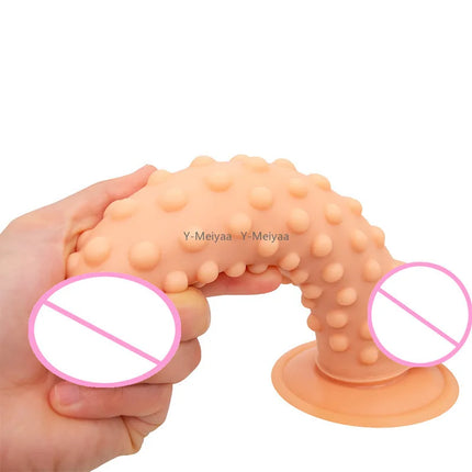 1PC Soft Dildo Sexy Prickly Dildo Sex Toy Fake Penis With Bump Thorn Suction Cup Anal Sex Women Couples Masturbators