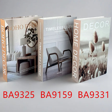 3Pcs/Set Luxury Fake Book Storage Box Fashion Decorative Books Design Coffee Table Bedroom Shelf Islam Home Decor New York Paris