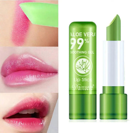 1-10pcs Moisturizing Aloe Vera Lipstick Temperature Color Changing Lip Balm Lasting Nourishing Lip Care Anti-drying Lip Balm