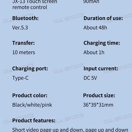 Remote Control Suitable for IOS Bluetooth Page Turning Ring Camera Remote Control Function Compatible Smart Fingertip Rings 2025