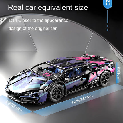 Technical Racing Sport Car Model Building Blocks technic adults 1:14 DIY Supercar Brick Puzzle Toys Kid Adult Gift（1314+granule）