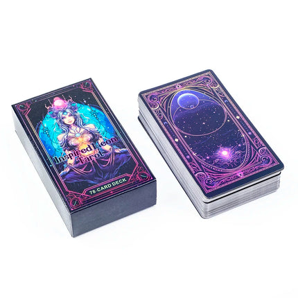 Inspired Neon Tarot Cards 10.3*6Cm  English Visions Divination Edition Deck Board Playing Games 78Cards