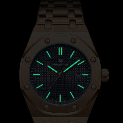 PAAZOMU Original Luxury Men's Watches Date Chronograph Stainless Steel Quartz Watch Waterproof Luminous Fashion Man Wristwatch