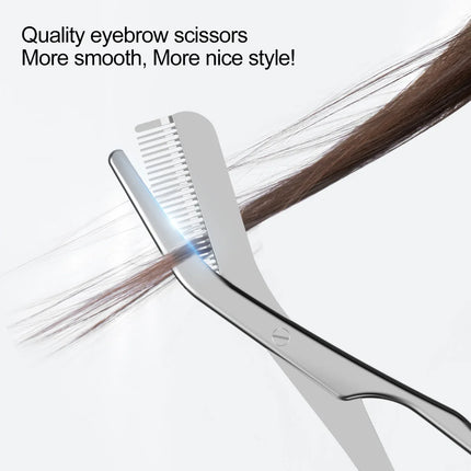 Stainless Steel Eyebrow Trimming Knife Safe Anti-scratch Scissors Eyebrow Shaving Tool Beginner Beauty Tool Set Eyebrow Razor