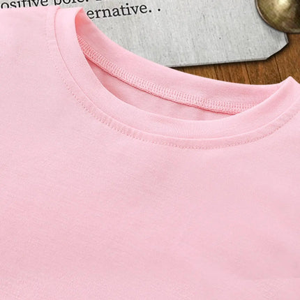 Girls Aged 4-12 Outdoor Casual Round Neck Short-Sleeve Soda Can + Leopard Print Bow Comfortable Versatile Regular Fit Top 2026 New Style T-Shirt Clothing