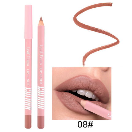 Nude Brown Lip Liner Pencil Lipstick Matte Smooth Waterproof Lipliner Long Lasting Non-stick Cup Lipstick Pen Beauty Makeup