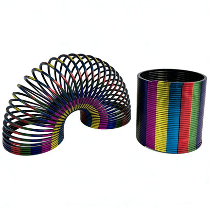 1/3/6pcs Cool Gradient Gold Foil Magic Rainbow Spring Toy for Kids & Adults, Educational Fidget Gift