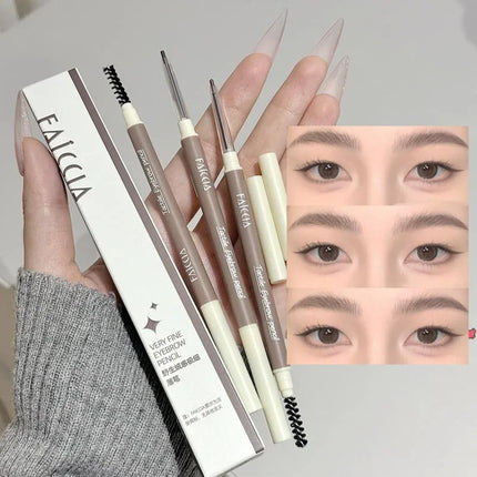 1PC Waterproof Double-Ended Eyebrow Pencil Ultra Fine Eyebrow Pencil Sweat-proof Long Lasting Professional Eye Makeup Cosmetics