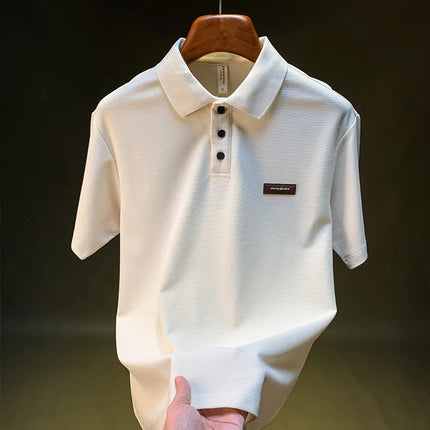 Men's Summer Short-Sleeved Polo Shirt 2025 New Large Simple T-shirt Top Versatile Casual Men's Clothing