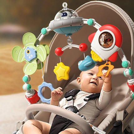 Baby Stroller Arch Toys Crib Mobile Music Rotating Bouncers Toys Fine Motor Skills Sensory Development Arch Baby Car Seat Toys