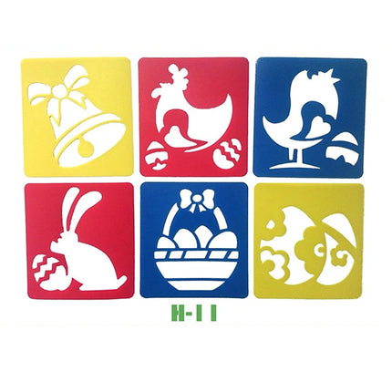 6PCS/Set Drawing Stencils for Kids Washable Reusable  Learning Themed Primary Shape Template for Kid Toddlers Preschool TMZ