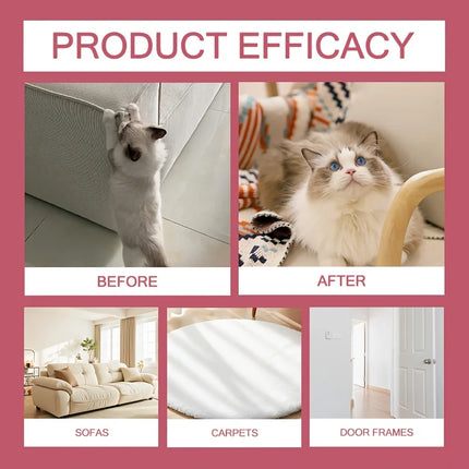 Cat Anti-Scratch Spray—Non-Toxic Pet-Safe Spray for Kittens and Adult Cats, Effectively Prevents Scratching, Leaves No Marks on Furniture/Sofa/Curtains, Long-Lasting Protection, Easy-To-Use Cat Training Aid
