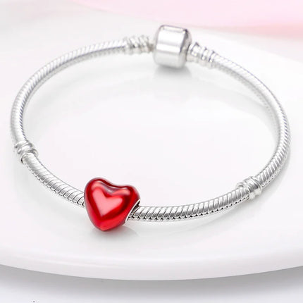 2025 New Black/Red/Blue/Green/Purple Heart Series for Original Bracelet Bead Charm 3mm DIY Necklace Pendant Accessories