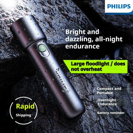 Philips 2025 New EDC SFL1235 Portable Flashlight Rechargeable LED Flashlight, Self-defense, Camping Portable Flashlight