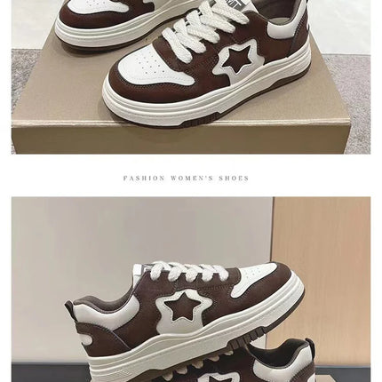Fashion Casual Star Sport Loafers Women Chunky Sneaker Outdoor Comfort Soft Bottom Anti-slip Board Loafers Athletic Shoes