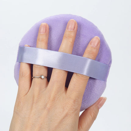 125mm圆形 Cotton Velvet Powder Puff Large Loose Powder Puff Makeup Artist Powder Puff Round Cotton Ribbon Hook Hand Glove Puff
