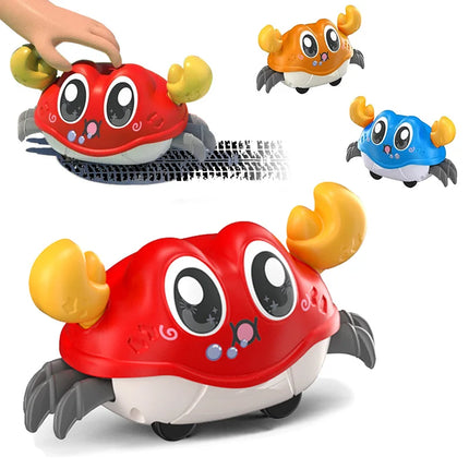 Inertial Crawling Crab Pet Baby Sensory Toy Development Cartoon Cute Toddler Interactive Montessori Walking Toy Gift 1 2 3 Years