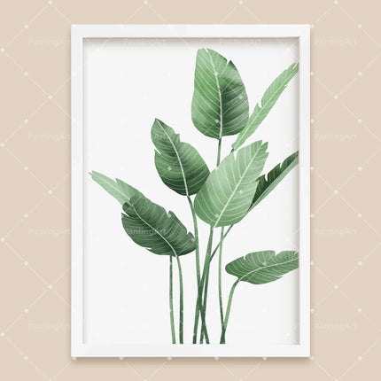 Bohemian Watercolor Tropical Plant Canvas Painting Monstera Banana Leaf Eucalyptus and Fern Art Posters Aesthetic Bedroom Decor