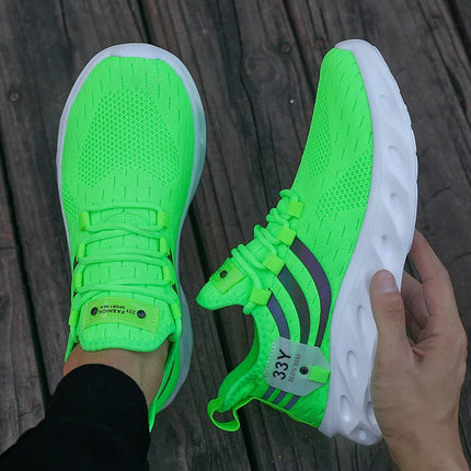 Men's Mesh Running Shoes Breathable Lightweight Sneakers Outdoor Mesh Black Running Shoes Athletic Jogging Tenis Walking Shoes