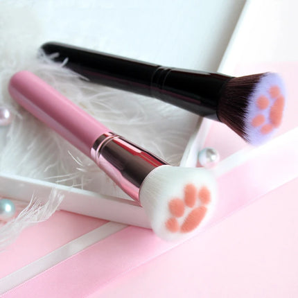 Makeup Brushes Soft Fluffy Long-handled Cat Claw Flat Brush for Cosmetics Base Foundation Blush Powder Beauty Tool