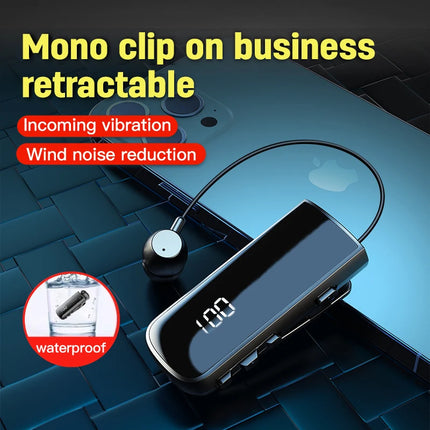 IPX7 Waterproof Wireless Bluetooth BT5.3 long-lasting Retractable driver Headset FIRO MONO Headphone in lotus with wire