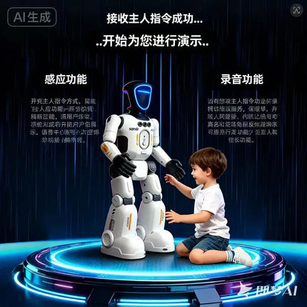 Yearoo Interactive Bionic Robot Gesture Remote Control Programmable Ai Sensing Singing Dancing Early Learning Kids Companion Toy