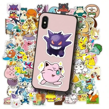 50-500pcs Pokemon Anime Figurine Game Stickers DIY Motorcycle Travel Luggage Guitar Skateboard Cool Cartoon Decal