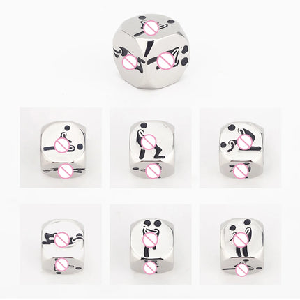 High Quality Stainless Steel Sex Position Dice 6 Sides Erotic Posture Adult Games Sex Dice Flirting Sex Toys for Couples Gifts