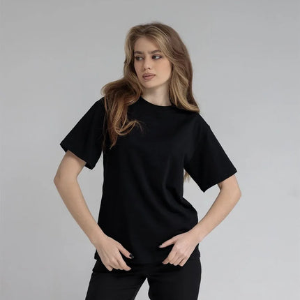 Botvotee 21 Colors Ins Fashion Summer Oversized Basic Solid T-Shirts for Women 100% Cotton White Black Pink T-shirt Casual Tops