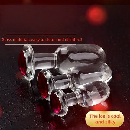 Vaginal Stimulation female Butt Plug Big Glass Anal Plug Dildo Bead G-Spot Adult Sex Toys for Women Men Masturbator butt plugs