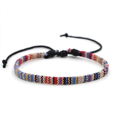 Bohemia Style Colorful Weave Rope Friendship Bracelets For Woman Men Cotton Handmade Braided Bracelet Ethnic Jewelry Gifts
