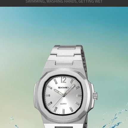 Skmei Bracelet Watches for Men Analog Display 50M Waterproof Simple Style Quartz Wristwatch