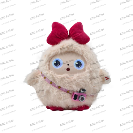 JoPark AI Toy Plush Robot Smart Voice&LED Eyes,Multiple Roles Interactive Companion Tuya App Control, USB Rechargeable E-Pet