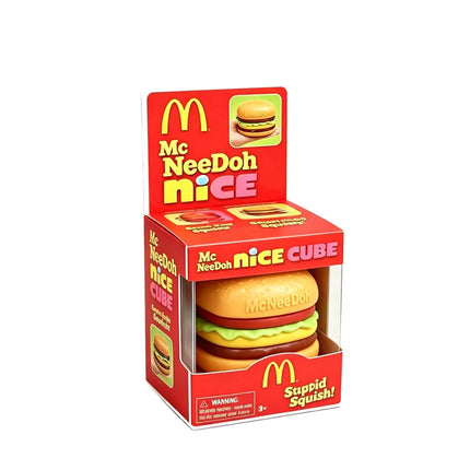 Schylling NeeDoh MC Burger Layerable Super Soft Decompression Squeeze Toy, Anxiety Relief Fidget Gift for Adults