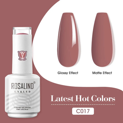 ROSALIND 15ml Nail Gel Polish Macaron Hybrid Varnish Semi Permanent Nail Art Design Soak Off Top Base Coat Esmalte UV Gel Nail