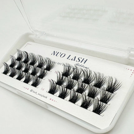 Nuo Cluster Eyelash Thin Band Natural Look Wholesale Diy Pre-cut Lash Extensions Super Soft Segment Lash Clusters Private Label