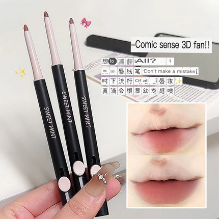 SWEET MINT Artist Lipliner Outline Lip Shape Lasting Color Pen With Brush Novice Lipstick Matte