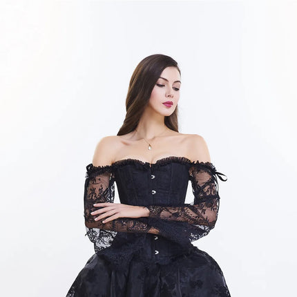 Lace Corset Top Women Shapewear Fajas Waist Trainer Slimming Lingerie Blouses Body Shaper Woman Corsets Sexy Outwear Shaping Tops
