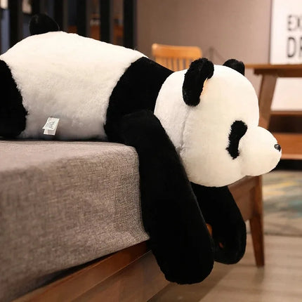 60cm Giant Panda Plush Toys Soft Sleep Pillow Cartoon Animal Bear Stuffed Baby Doll Classic Kids Birthday Christmas Gifts