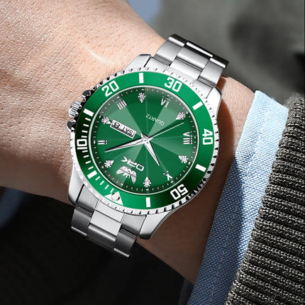 OPK 8171 Men's Watches Simple Casual Original Quartz Watch for Man Waterproof Stainleess Steel Luminous Dual Calendar Display